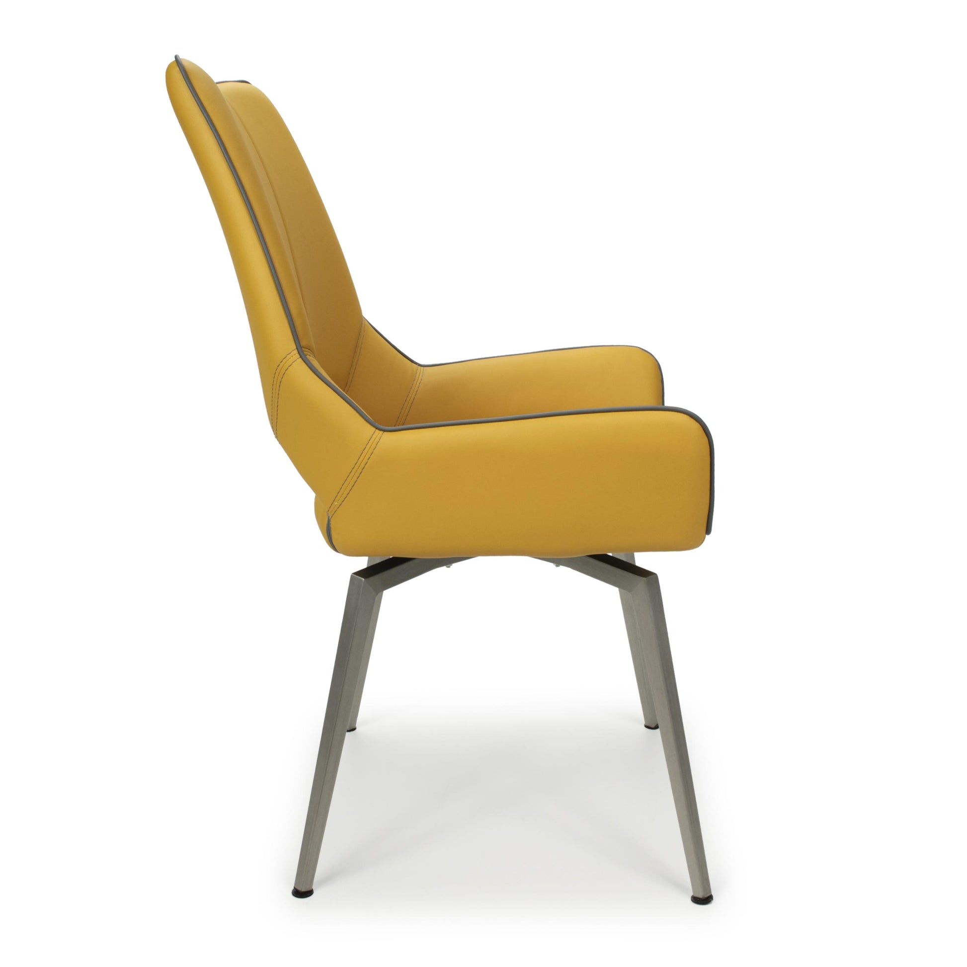 Shop yellow faux leather dining chair today