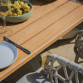 Sicily 6 Seat Rectangular Dining Set in a modern garden layout, perfect to shop for stylish outdoor dining