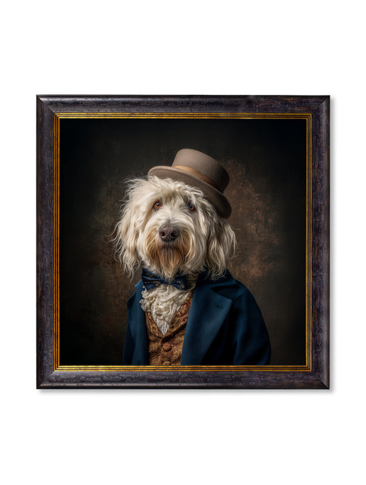 Sir Wooliam - Gentleman Old English Sheepdog Oxford Square Frame