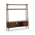 Soho Dark Oak Slatted 165cm TV Ladder Unit

