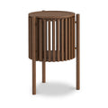Soho Dark Oak Slatted Story 1 Door Side Table

