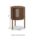 Soho Dark Oak Slatted Story 1 Door Side Table for Sale Online - Blythe Living
