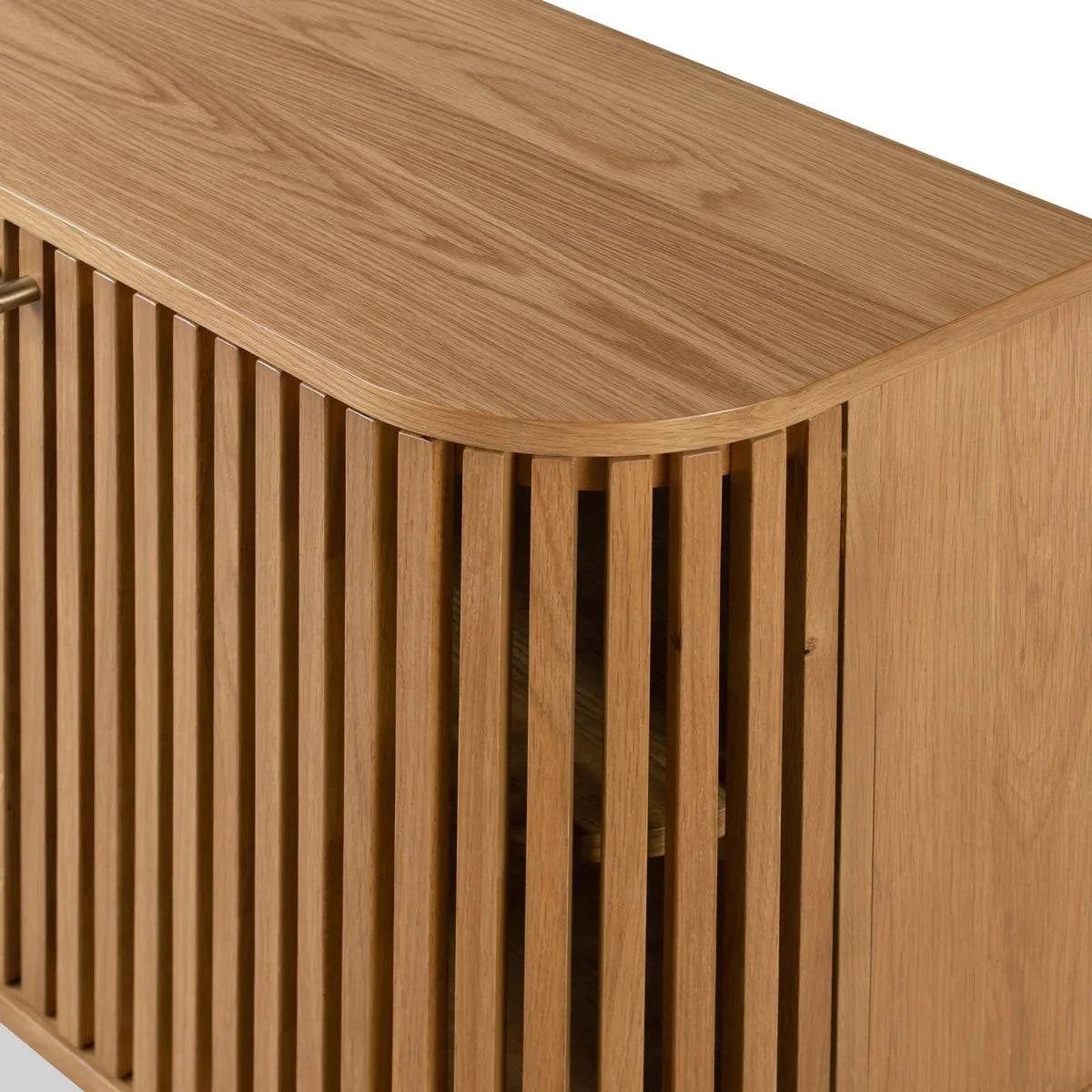 Soho Oak Slatted Large Sideboard for sale 