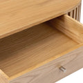  Soho Oak Slatted Oval 1 Drawer Coffee Table - for sale 