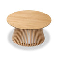  Soho Oak Slatted Round Coffee Table