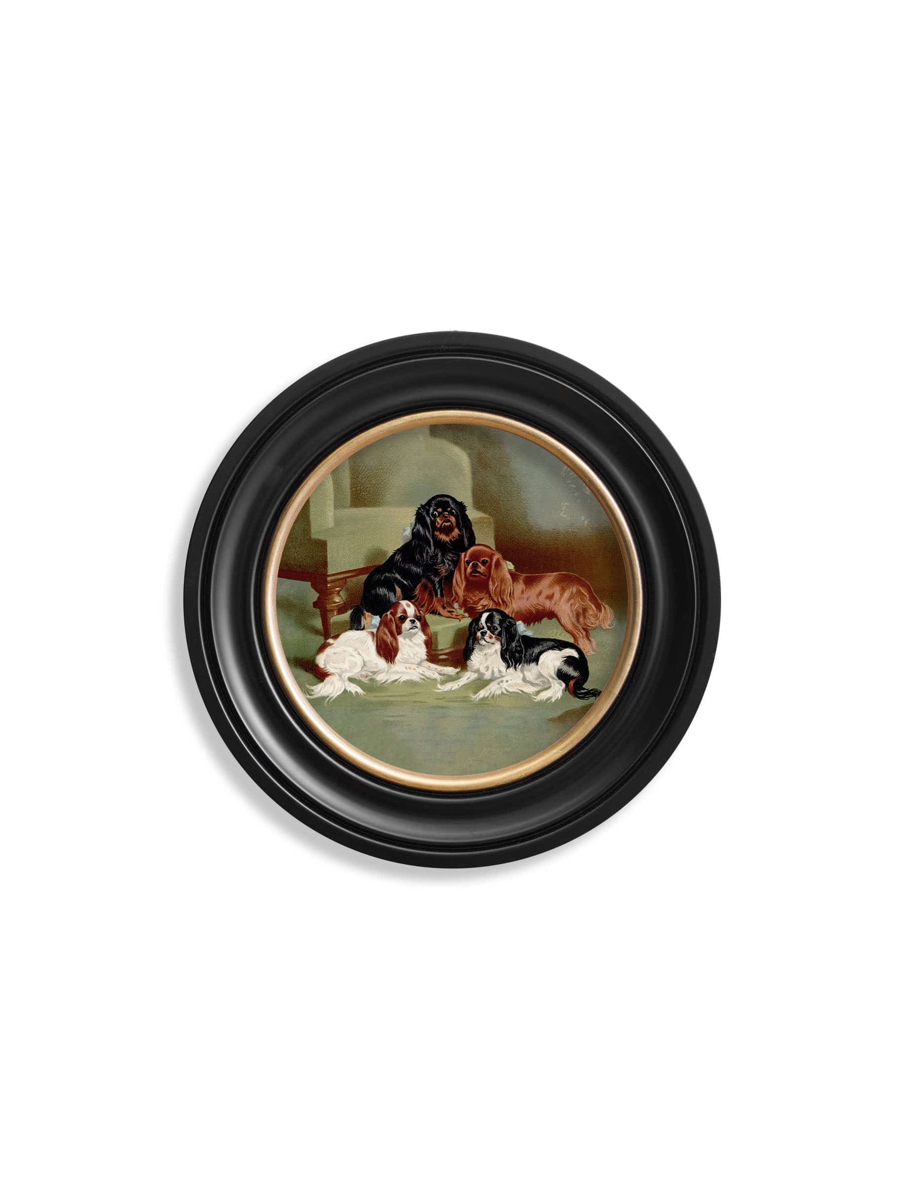 c.1881 Dogs - Round Frame - Blythe Living