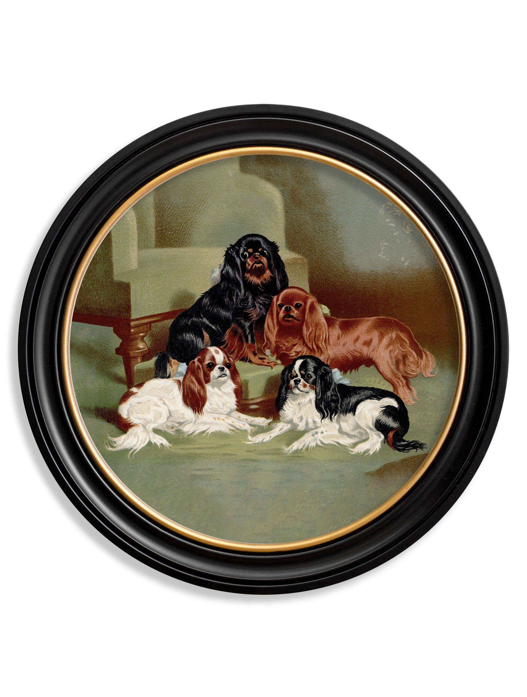 c.1881 Dogs - Round Frame - Blythe Living