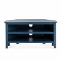 Stylish Harrogate Blue Corner TV Stand Available Online - Blythe Living