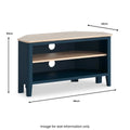 Stylish Navy Marlow Corner TV Unit Available Online - Blythe Living
