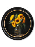 Sunflowers After Dark - Oxford Round Frame - Blythe Living