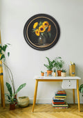 Sunflowers After Dark - Oxford Round Frame - Blythe Living