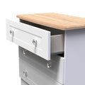 Sussex 3 Drawer Chest White Ash Bardolino Oak for sale online

