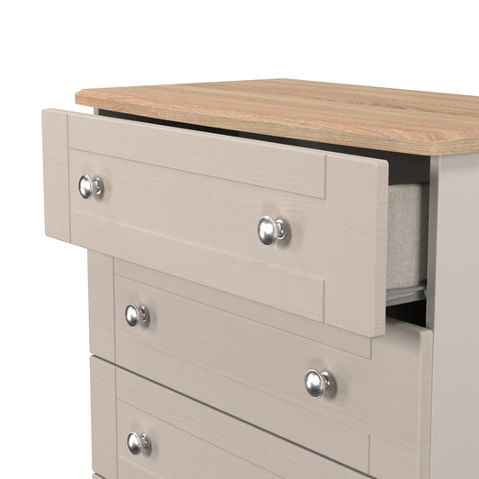 Sussex 4 Drawer Chest of Drawers in Kashmir Ash & Bardolino Oak for Sale