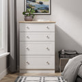 Sussex 4 Drawer Deep Chest in Grey Ash & Bardolino Oak
