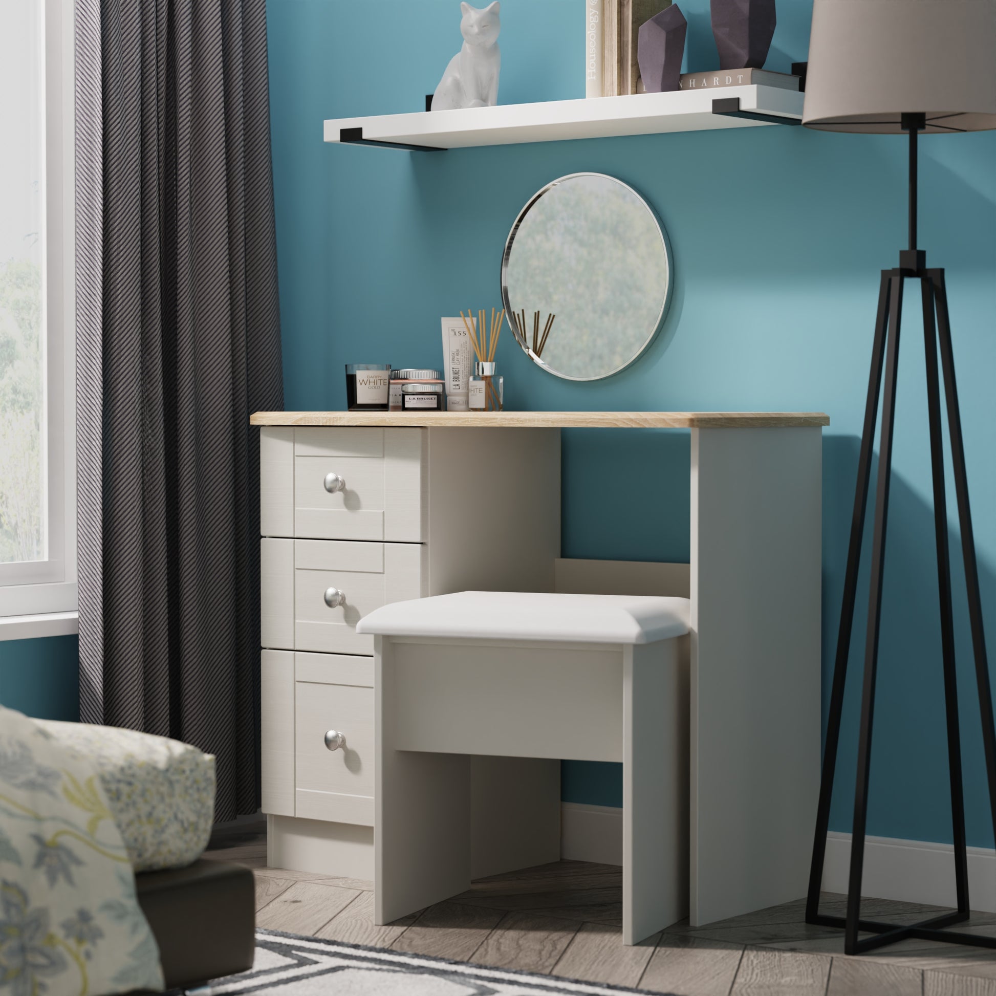 Sussex Vanity in Grey Ash & Bardolino Oak