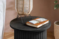 TOP QUALITY AXEL FLUTED SIDE TABLE BLACK