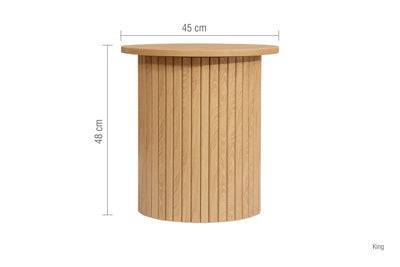 TOP QUALITY AXEL FLUTED SIDE TABLE OAK