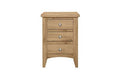 TOP QUALITY HAMPSTEAD 3 DRAWER BEDSIDE OAK