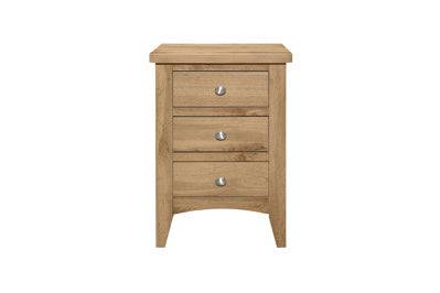 TOP QUALITY HAMPSTEAD 3 DRAWER BEDSIDE OAK
