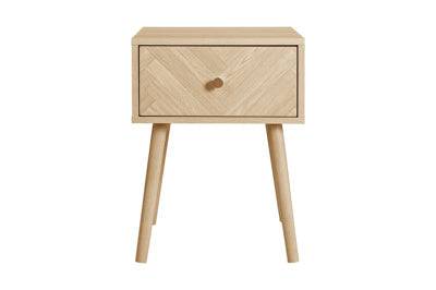 TOP QUALITY HERRINGFORD 1 DRAWER BEDSIDE OAK