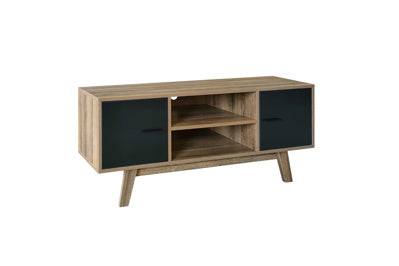 TOP QUALITY SHARD TV UNIT WALNUT & BLACK