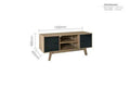 TOP SHARD TV UNIT WALNUT & BLACK