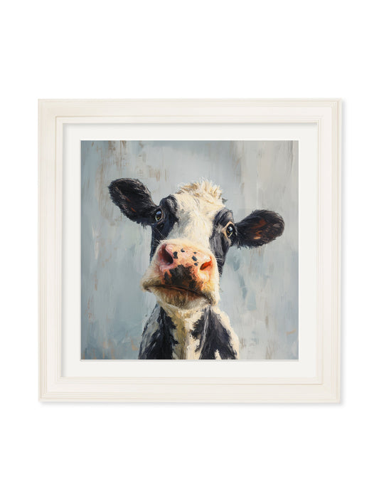 The Curious Cow - Cream Hurstwood Square Frame