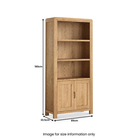 Thurlestone Curved Oak 2 Door Large Sideboard