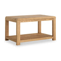 Thurlestone Curved Oak 2 Drawer Coffee Table with Shelf