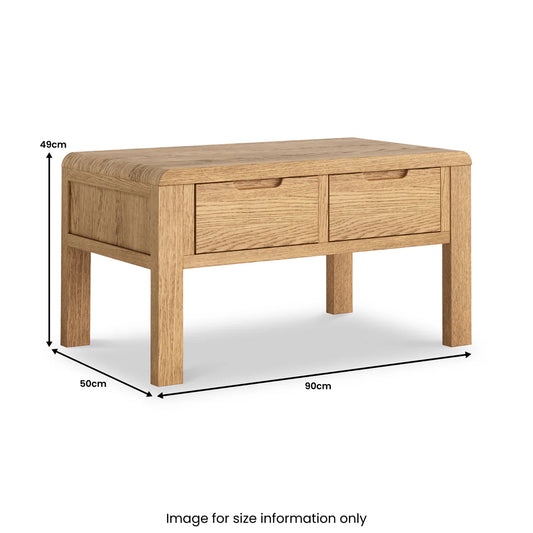 Thurlestone Oak 2 Drawer Coffee Table
