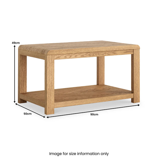 Thurlestone Oak Coffee Table with Shelf
