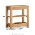 Thurlestone Oak Slim Sofa Side Table
