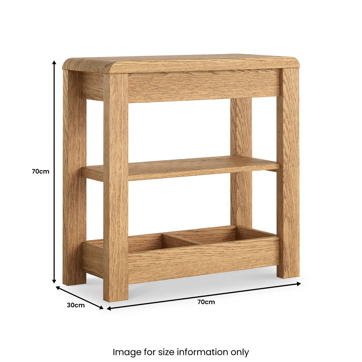 Thurlestone Oak Slim Sofa Side Table

