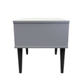 Top Pixel 1 Drawer Bedside Cabinet with Legs in Shadow Matt Colour 