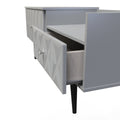 Top Pixel 2 Drawer TV Console Unit in Shadow Matt Colour