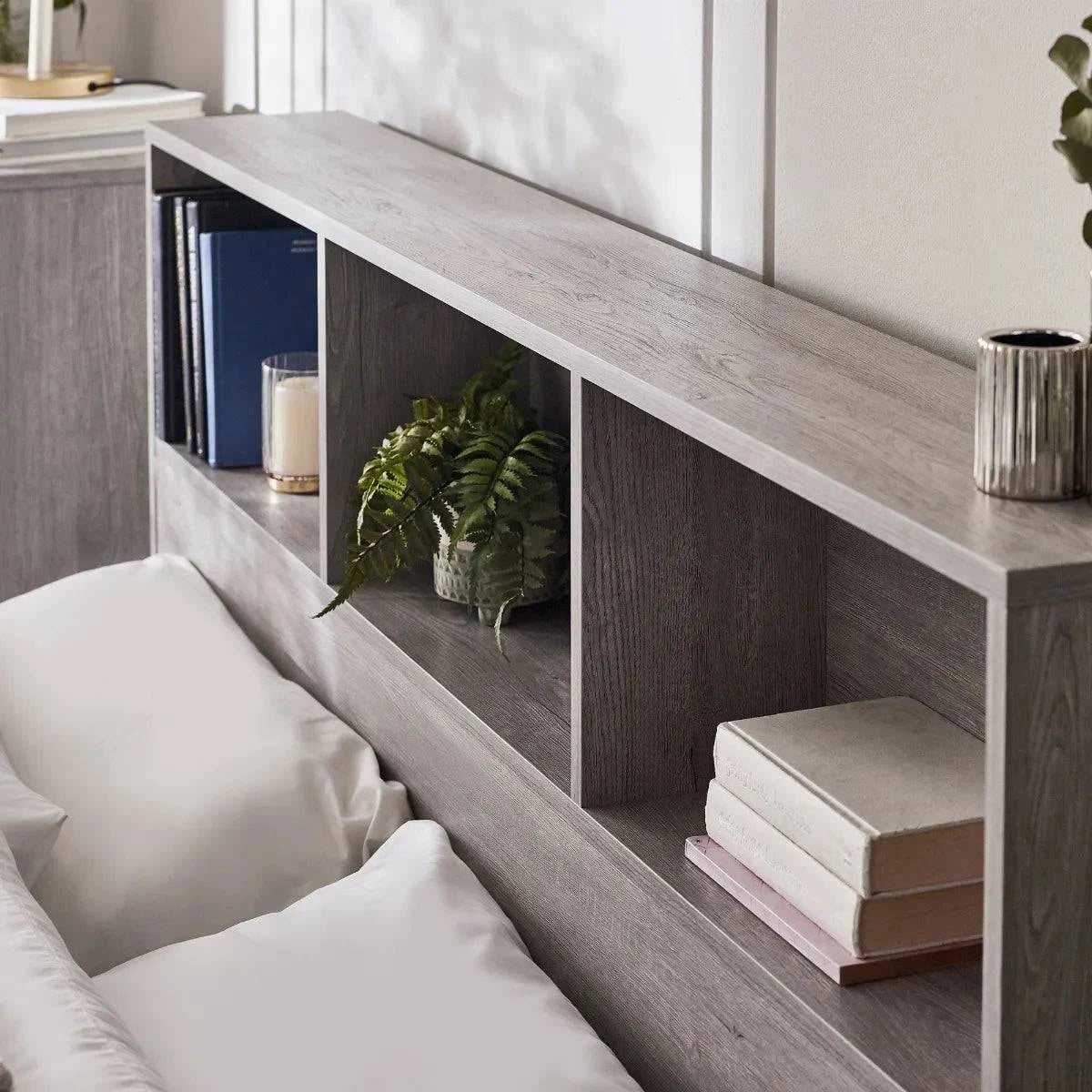 Top Quality Bali Ottoman Storage Bed - Grey Oak