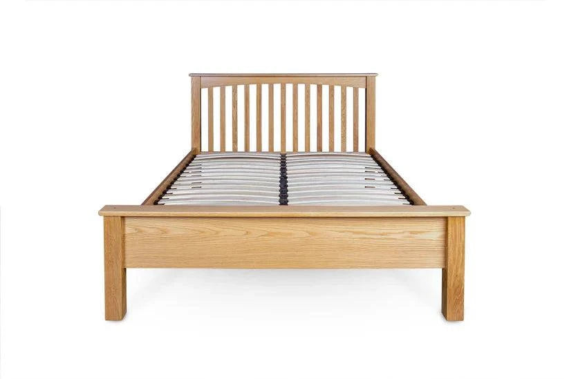 Top Quality Brantham Oak Bed Frame - Low Foot End - Natural Oak