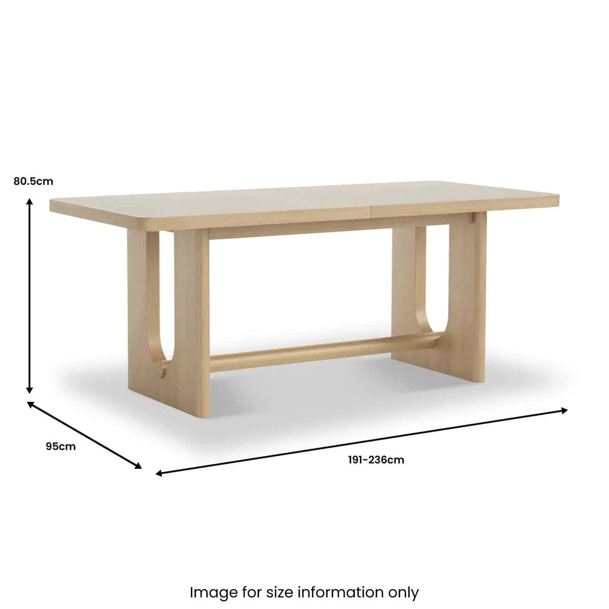 Top Quality Cara Oak Large Extending Dining Table 