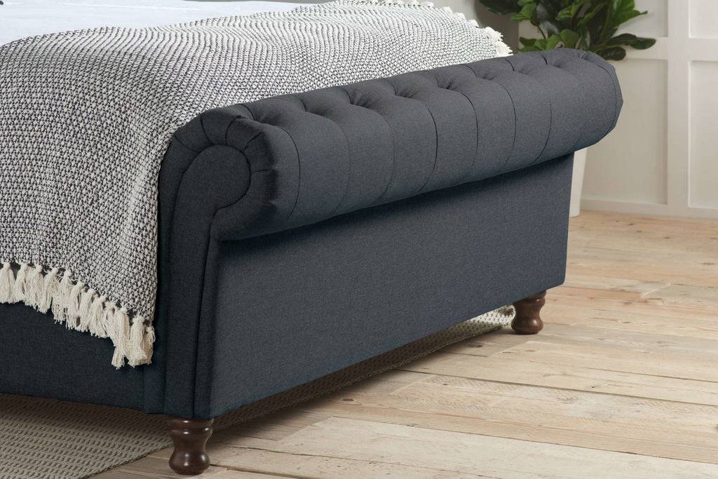 Top Quality Castello Side Ottoman Charcoal