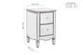 Top Quality Elysee 2 Drawer Bedside