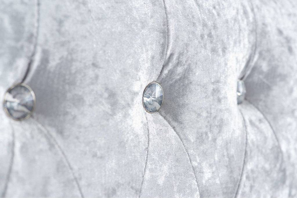 Top Quality Grande Fabric Bed Steel Crushed Velvet