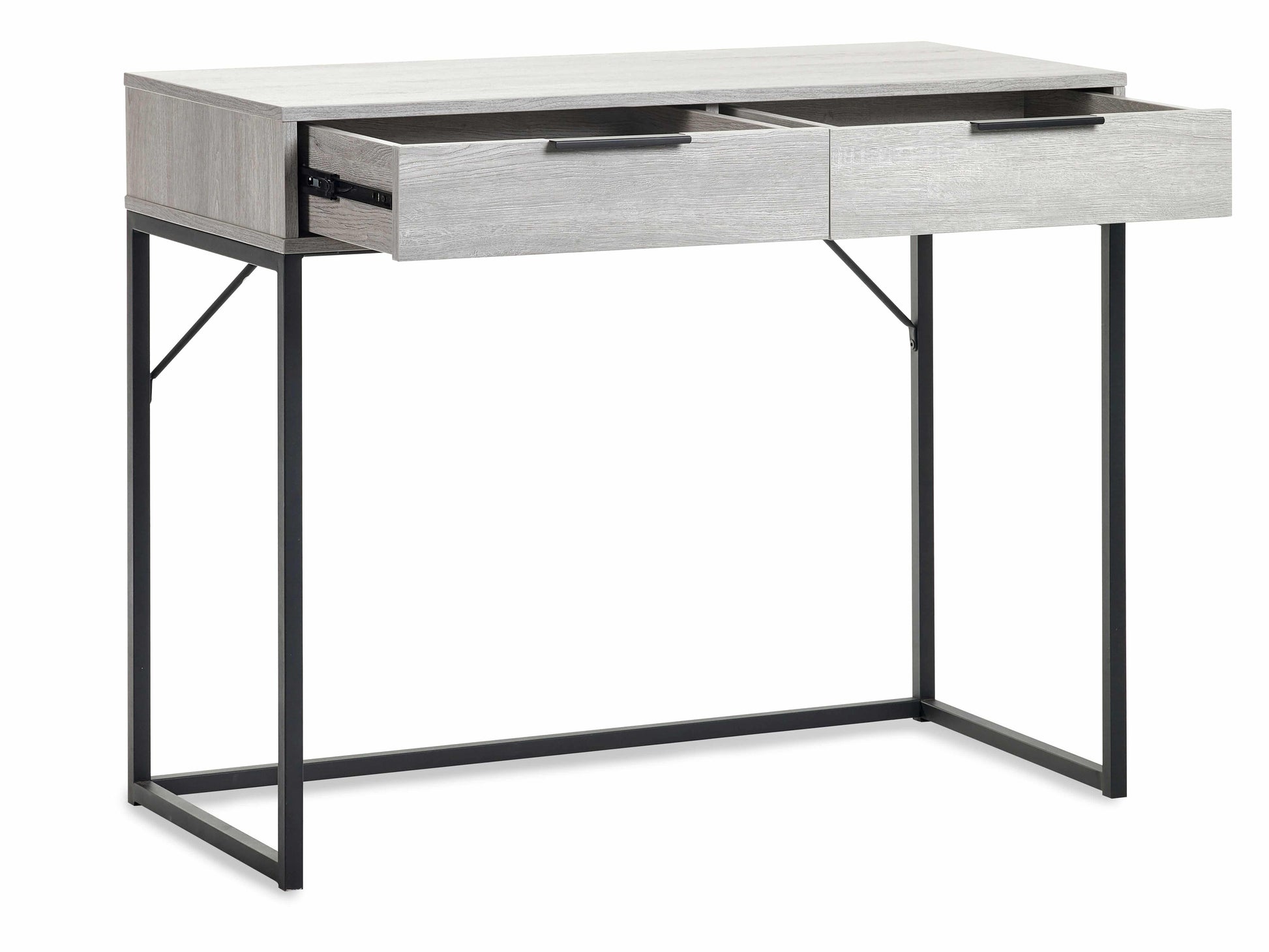 Top Quality Grey Oak Bali 2 Drawer Dressing Table/Desk 