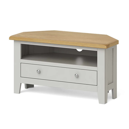 Top Quality Guildford Grey 90cm Corner TV Stand 