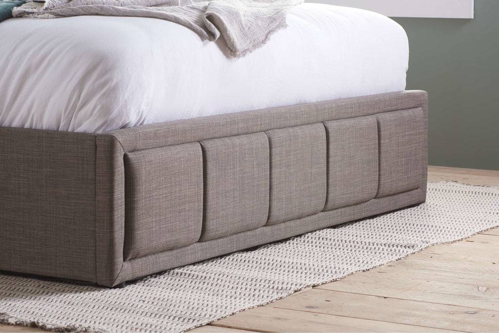 Top Quality Hannover Fabric Ottoman Bed Grey