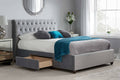 Top Quality Marlow Fabric Bed Grey Velvet