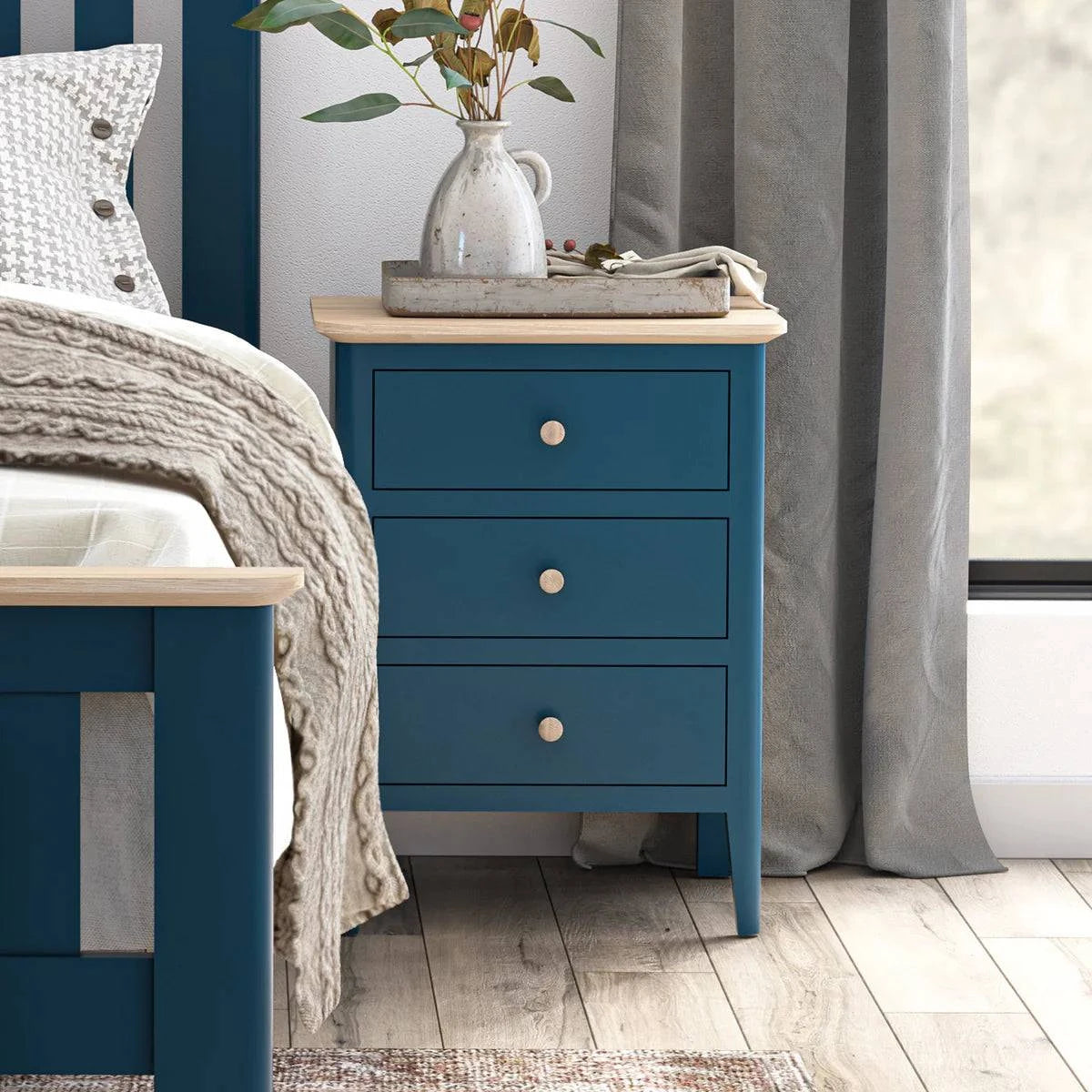 Top Quality Navy Marlow Bedside Table Online - Blythe Living