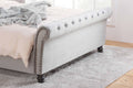 Top Quality Opulence Fabric Bed Grey Velvet