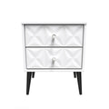Top Quality Pixel 2 Drawer Bedside Cabinet in White Matt for Sale