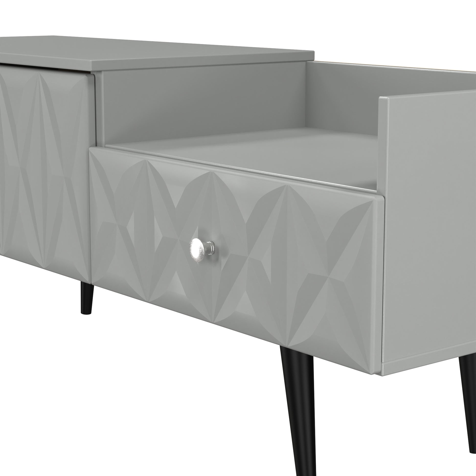 Top Quality Pixel 2 Drawer TV Console Unit in Dusk Grey Colour for Sale 