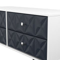 Top Quality Pixel 4 Drawer Bed Box in Indigo Blue and White Matt 